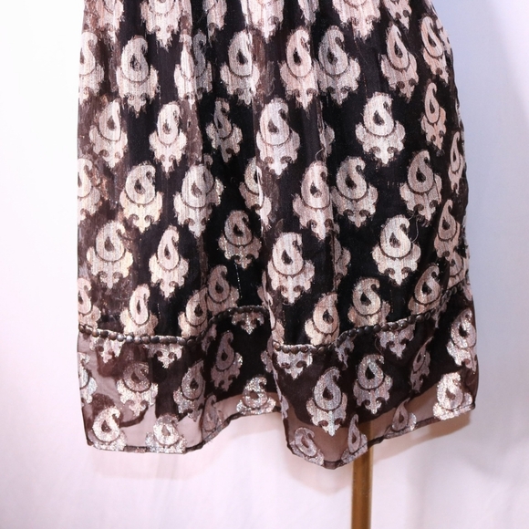 Free People Metallic studded Jacquard Mini dress size 6, party wear - Picture 5 of 10